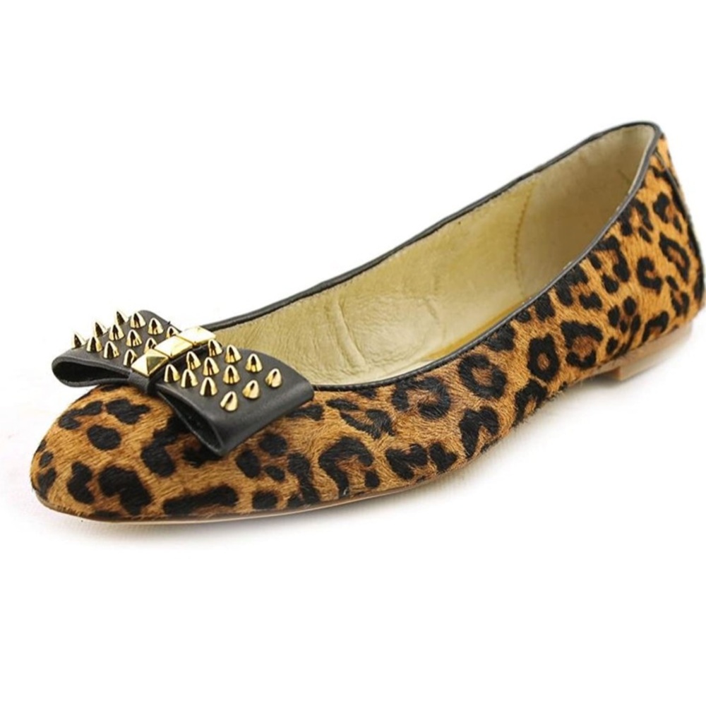 Michael Michael Kors Devin Cheetah Brown Haircalf Ballet Flat Size 8.5
